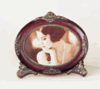 8" x 10"  Oval Frame With Dome Glass Brown
