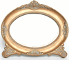 8" x 10" Oval Frame With Dome Glass Gold  