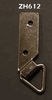 Angled Ring Black Picture Frame Hanger Large