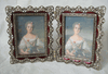 Double Side Burgundy Frames W/Stones (2.5"X3.5") 