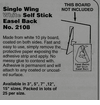 Single Wing Self Adhesive Easel Back