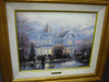 Thomas Kinkade Christmas Memories Canvas 1994 Horses Rain