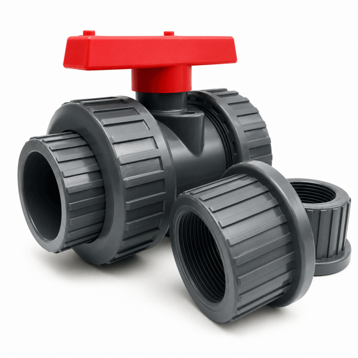 2" True Union Ball Valve - Slip and Threaded Adapters Included