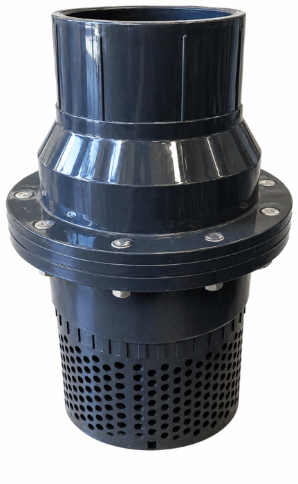 4" Swing Foot Valve with Screen - SLIP - PVC - P430S-4