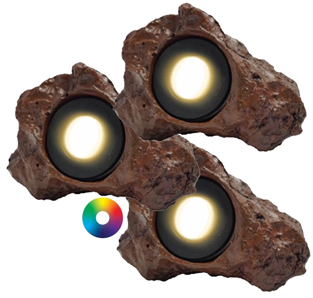Anjon - (3) 3-Watt Color Changing Rock Light Kit - 3X3WRLCCKIT