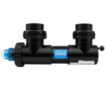 Aqua UV Classic - 15 Watt Clarifier/Sterilizer with Wiper Black - 3/4" In / Out