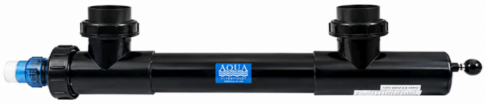 Aqua UV Classic - 40 Watt Clarifier/Sterilizer with Wiper Black - 3/4" In / Out