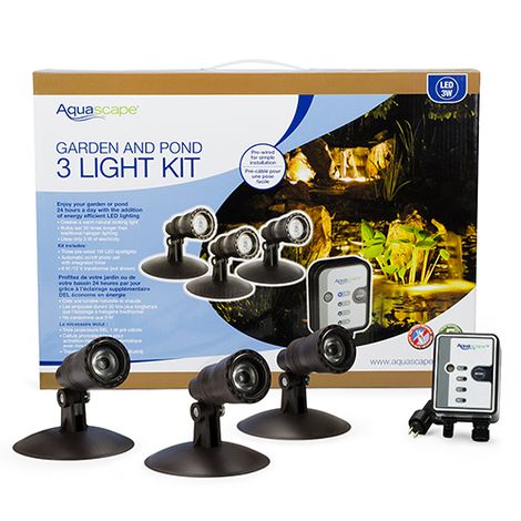 Aquascape - Pond and Landscape Light Kit - (LED) - 3 Light Kit with ...