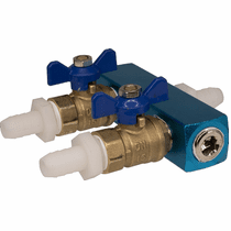 EasyPro - 2 Way 1/2in Valved Splitter - Air/Water - SPL122