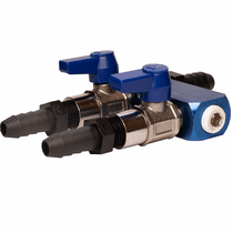 EasyPro - 2 Way 3/8in Valved Splitter - Air/Water - SPL382