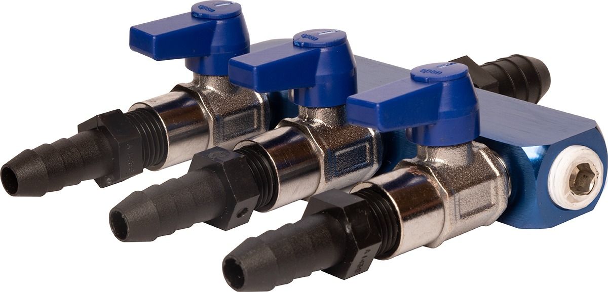 EasyPro - 3 Way 3/8in Valved Splitter - Air/Water - SPL383
