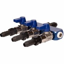 EasyPro - 3 Way 3/8in Valved Splitter - Air/Water - SPL383