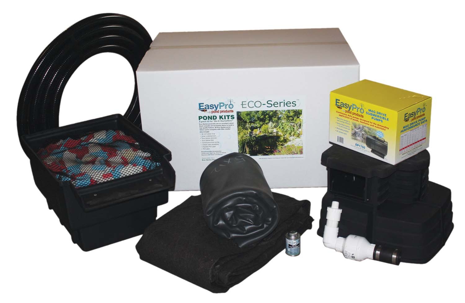 EasyPro - Eco-Series Pond Kit - Complete for a 6' x 6' pond - EPK66