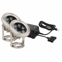 EasyPro - Stainless Steel LED Submersible Light Kit - Warm White - 9 Watts (Incl 2 x 9 Watt Lights and 45 Watt Transformer - LED9WWK