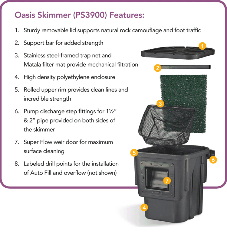 Oasis Skimmer by Atlantic 6" Weir PS3900