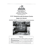 12' Leisure Kingdom 1215 TB & SE Manual