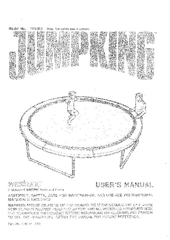 14' JUMPKING Model TR14KD Manual