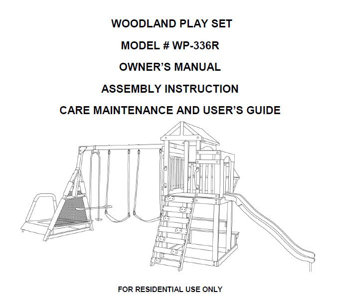 42" SPORTSPOWER Model WP336R Manual