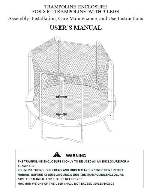8' SPORTSPOWER Model 809C Enclosure Manual