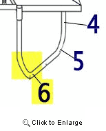 Male Curved Leg for the 14x14 Square SKYWALKER Trampoline