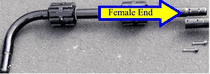Wheel Base Tube for Model 1302 (female end)