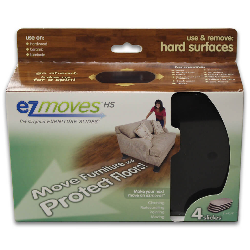EZ Moves Felt Furniture Slides for Hard Floors 4Pack