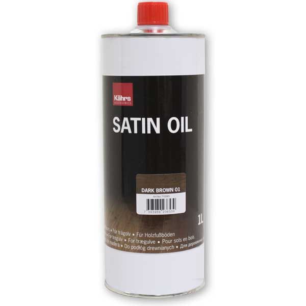 Kahrs Satin Oil Dark Brown, 1 LiterSatin Oils