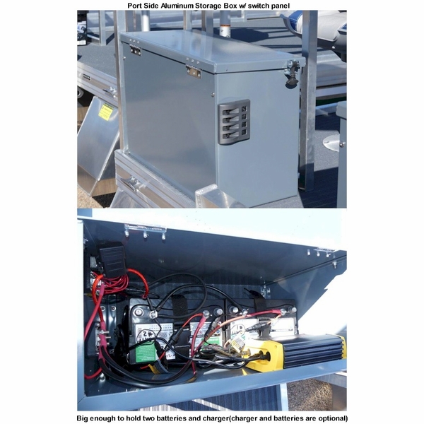 Aluminum Storage Box is Port side w/ switch panel