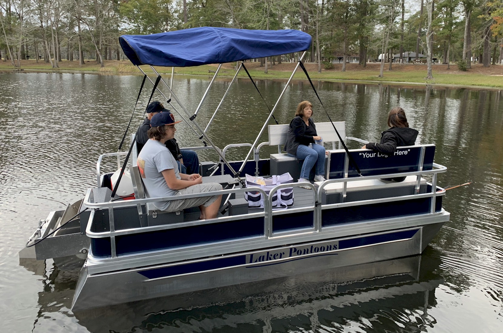Laker Pontoon Pedal Boat Side View