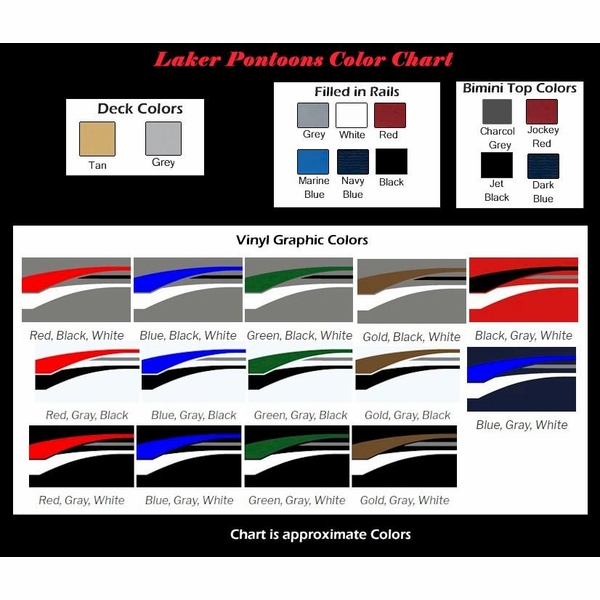 Laker Pontoons Color Chart 