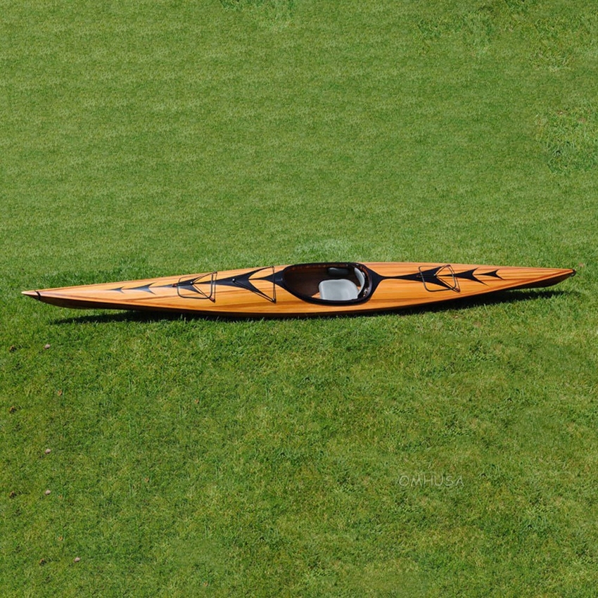 Wooden Kayak with arrows design 17 ft
