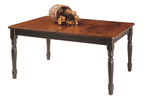 42x60 Cherry Wood Extension Farm Table