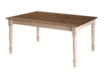 42x70 Brown Maple Wood Farm Table