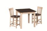 48x48 Brown Maple Wood Farm Table