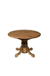 54" Round Brown Maple Wood Pedestal Table
