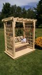 6'W Lexington Arbor with Deck and Swing or Glider