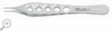 Miltex ADSON Tissue Forceps 1 X 2 teeth, 4-3/4" (12.1 cm), lightweight, fenestrated handles 