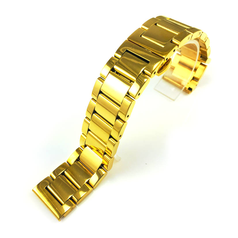 Tag Heuer Compatible Gold Tone Steel Metal Bracelet Replacement Watch