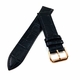 Black Croco Leather Replacement 14mm Watch Band Strap Rose Gold Buckle #1071