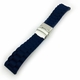 Bulova Compatible Blue Rubber Silicone Replacement Watch Band Strap Double Locking Buckle #4092