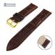 Armani Exchange Compatible Brown Croco Genuine Leather Replacement Watch Band Strap Gold Steel Buckle #1082
