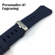 Breitling Compatible Dark Blue Navy Rubber Silicone Watch Band Strap Quick Release Pins #4043