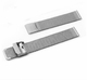Silver Steel Metal Adjustable Mesh Bracelet 20mm Watch Band Double Lock Clasp #5025