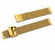 Rolex Compatible Steel Metal Adjustable Mesh Bracelet Watch Band Strap Double Lock Clasp Gold #5027