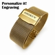 Rolex Compatible Steel Metal Adjustable Mesh Bracelet Watch Band Strap Double Lock Clasp Gold #5027