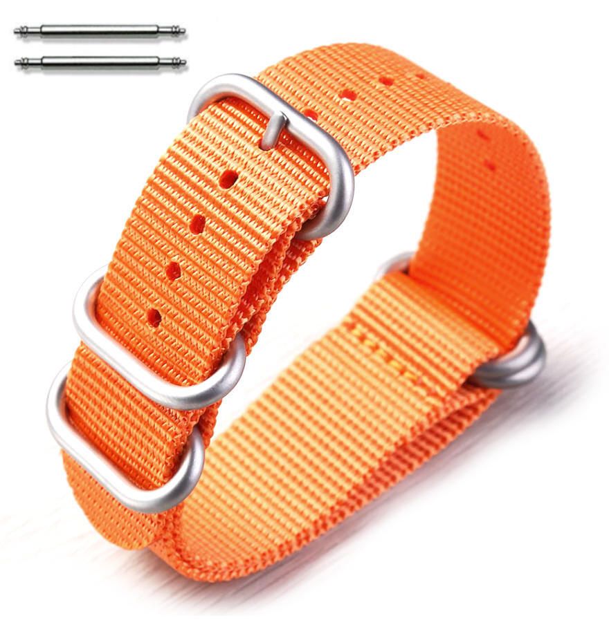 Armitron Compatible 5 Ring Ballistic Army Military Orange Nylon Fabric