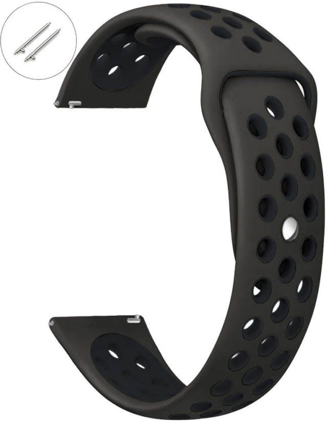 Armitron Compatible Black Sports Silicone Replacement Watch Band Strap