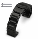 Armitron Compatible Black Stainless Steel Links Bracelet Replacement Watch Band Strap Double Clasp #5002