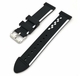 Michael Kors Compatible Black & White Racing Style Silicone Replacement Watch Band Strap #4401
