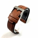 Armitron Compatible Light Brown Leather Watch Strap Quick Release Band Silver Buckle #1513